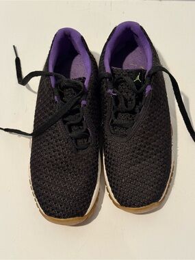 Michael Jordan Black and Purple Athletic Sneakers